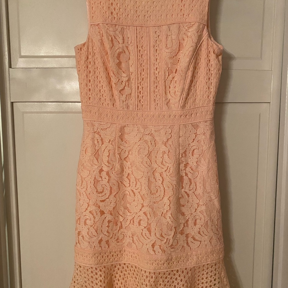ANTONIO MELANI Peach Lace Dress